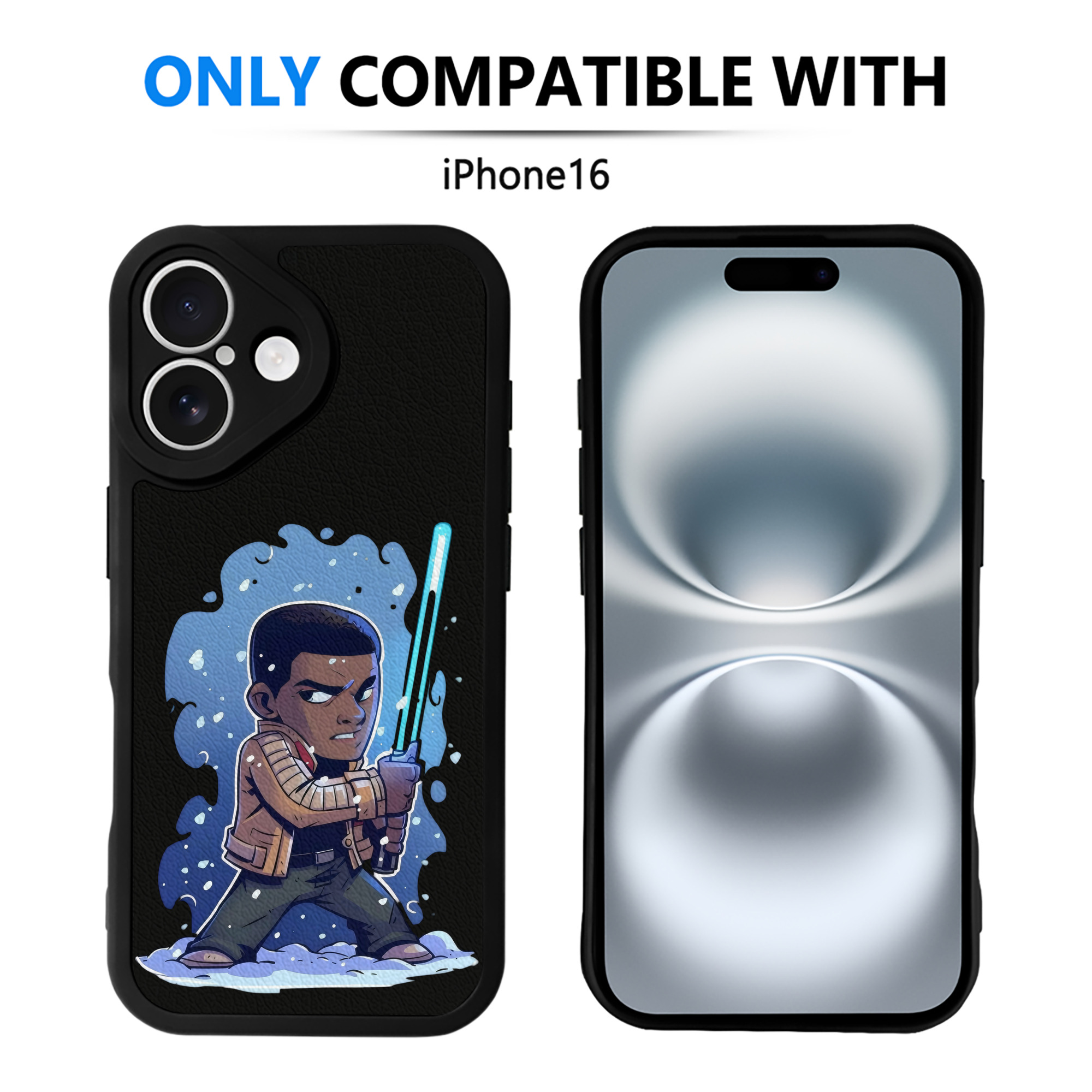 （画像用） スター・ウォーズ Star Wars 【iPhone 16シリーズ対応】シリコンスマホケース（レザー調） 材質：シリコン